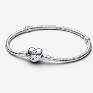 Pandora Moments Heart Clasp Snake Chain Bracelet